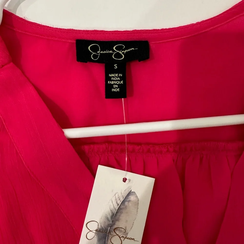 Jessica Simpson Barbie Hot pink chiffon dress new with tags size small - Picture 4 of 10